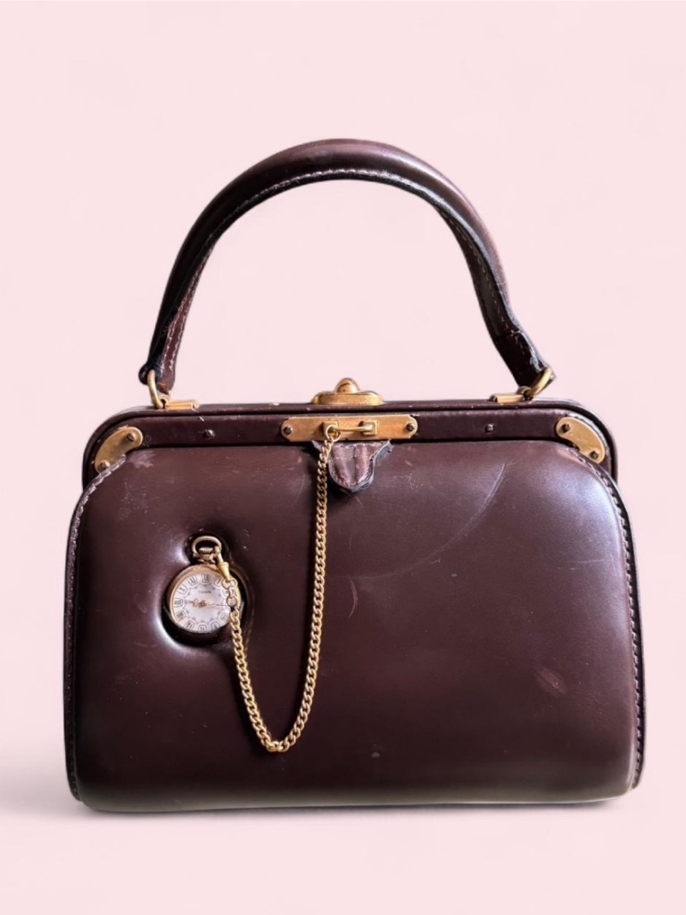 Vintage 1950’s Lederer Stopwatch Handbag